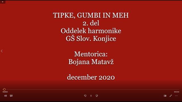 Tipke, gumbi in meh - 2. del