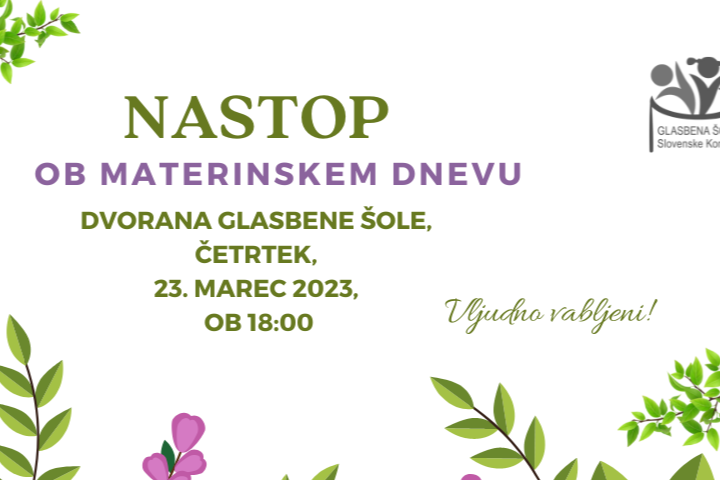 Nastop ob materinskem dnevu