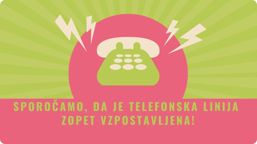 Okvara telefonske linije je odpravljena!