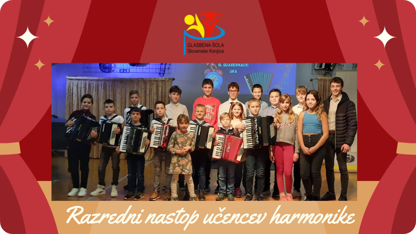 Razredni nastop učencev harmonike učiteljice Bojane Matavž 