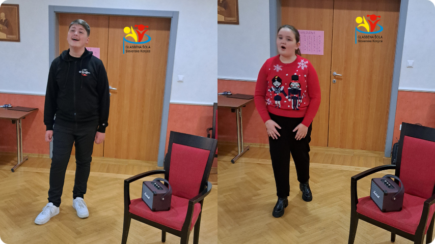 Lina Furman in Anej Pungartnik, nastop v Župnijskem domu v Slovenskih Konjicah