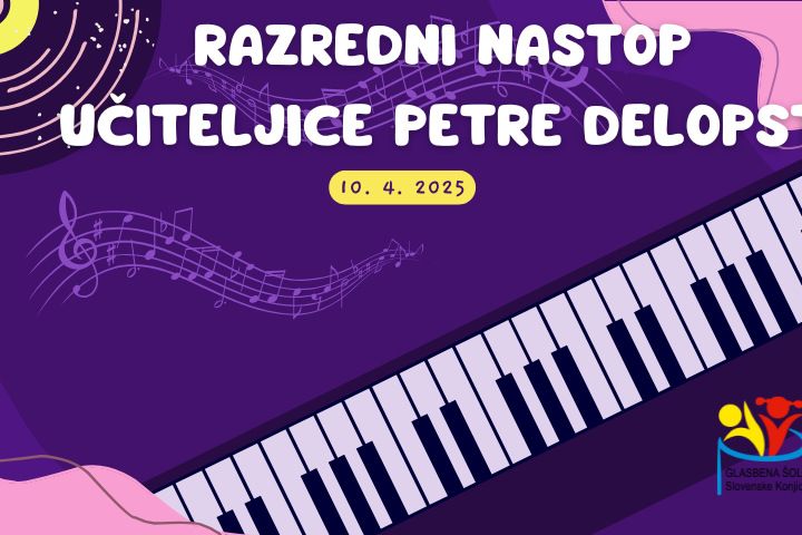 Razredni nastop učiteljice Petre Delopst