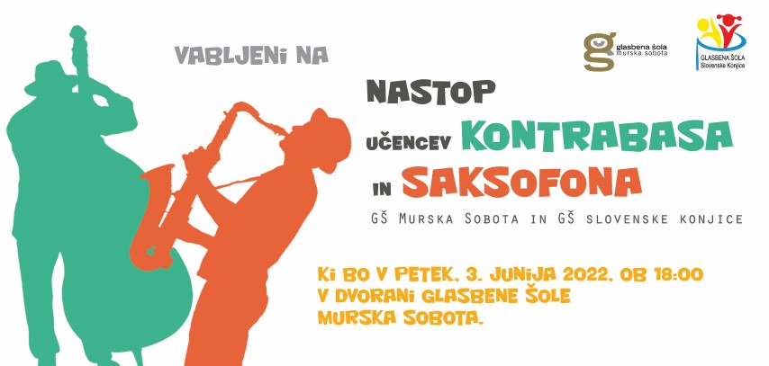 Nastop učencev kontrabasa in saksofona