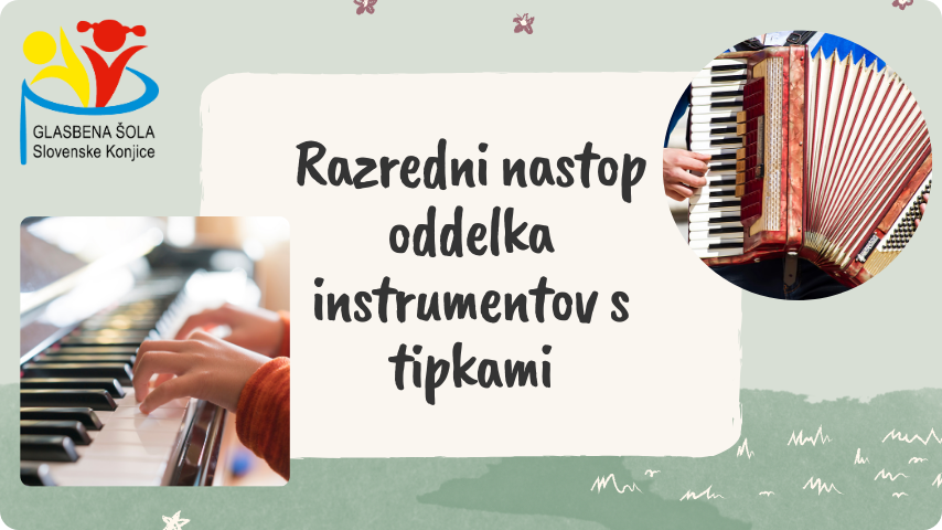 Nastop oddelka instrumentov s tipkami