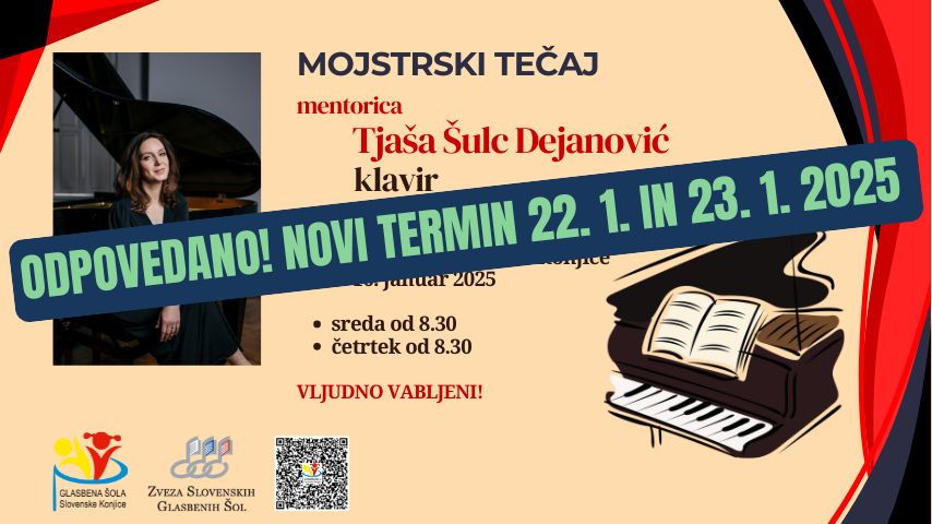 ODPOVED SEMINARJA - NOVI TERMIN 22. in 23. JANUAR