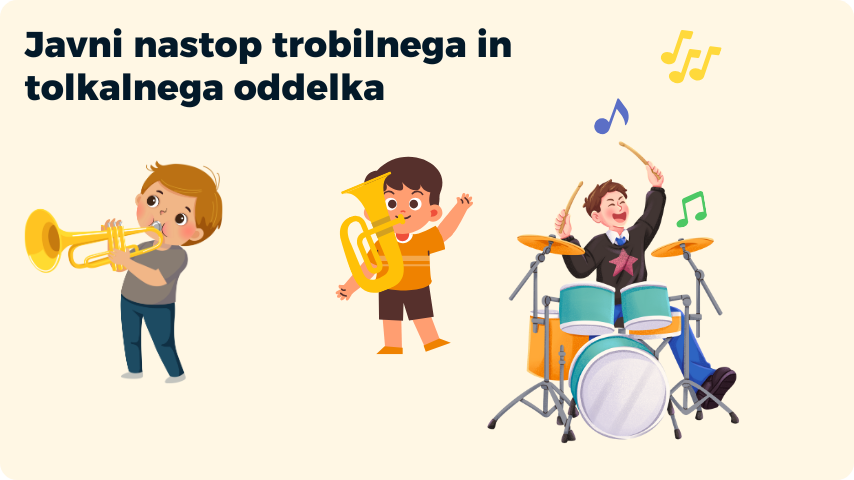 Javni nastop trobilnega in tolkalnega oddelka