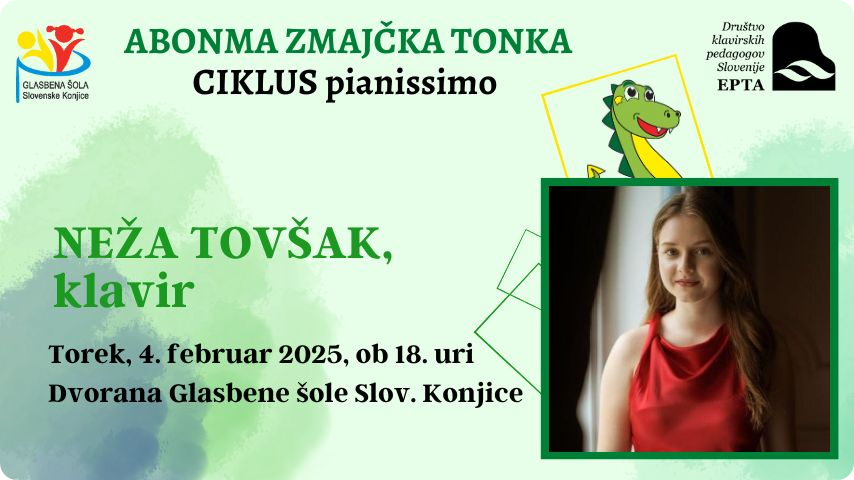 Koncert pianistke Neže Tovšak