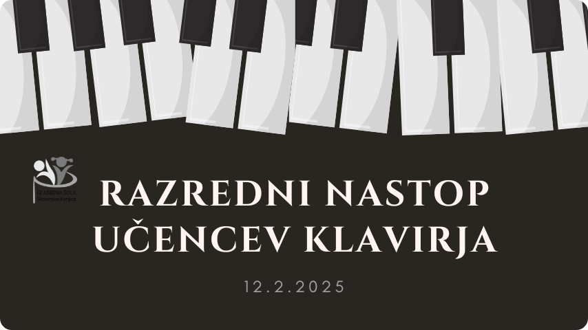 Razredni nastop učencev klavirja iz razredov učiteljic Franje Kmetec in Maje Kastratovik