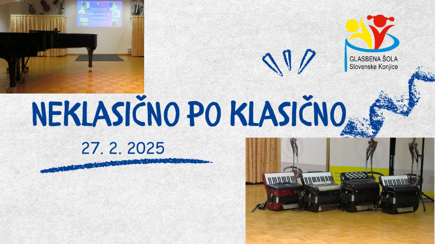 Tematski nastop oddelka instrumentov s tipkami "NEKLASIČNO PO KLASIČNO"