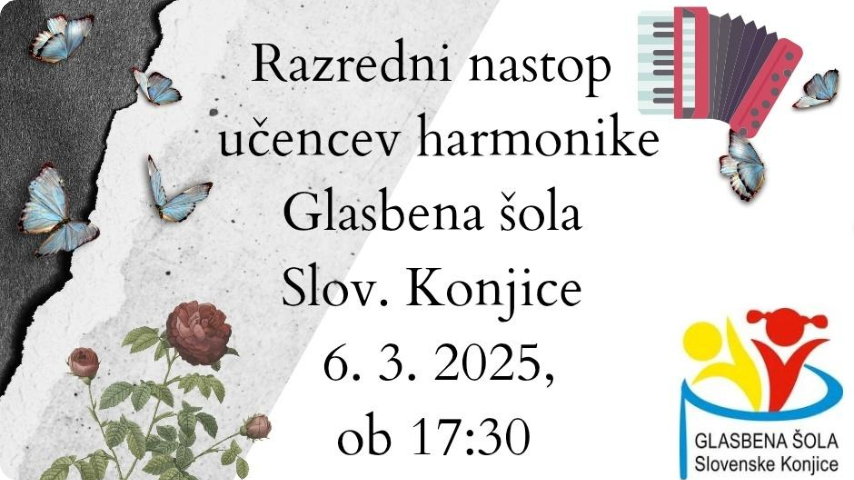Nastop učenk in učencev harmonike učiteljice Bojane Matavž