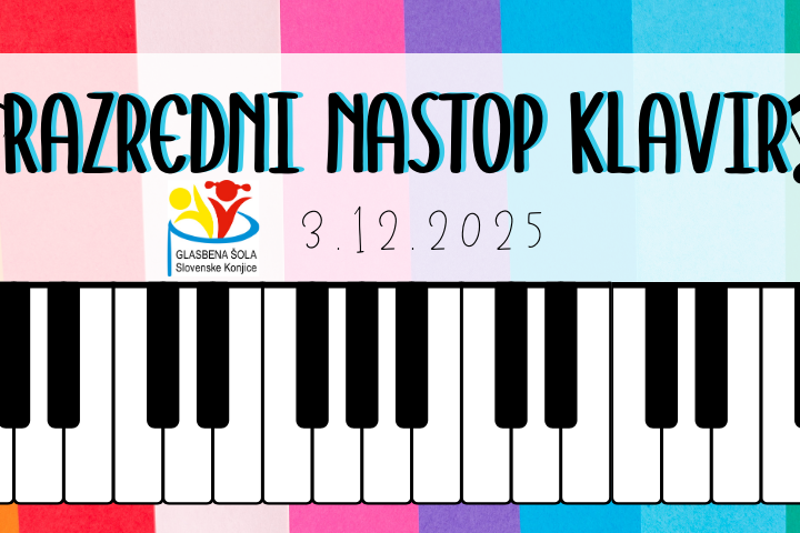 Razredni nastop učencev klavirja