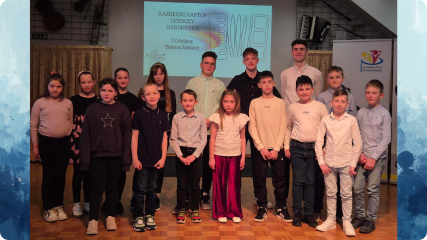 Razredni nastop učencev harmonike