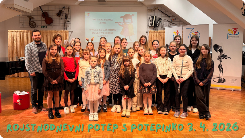 Z učenkami flavte na rojstnodnevni potep s Potepinko