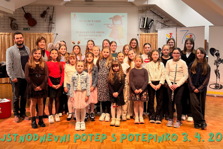 Z učenkami flavte na rojstnodnevni potep s Potepinko