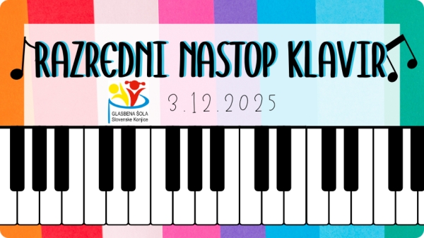 Razredni nastop učencev klavirja