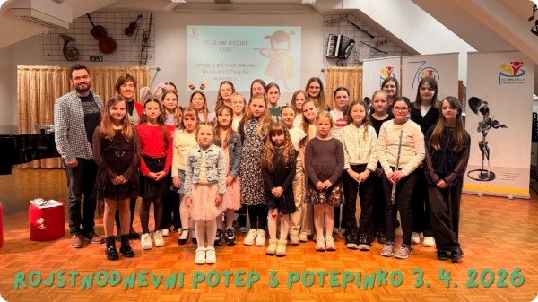 Z učenkami flavte na rojstnodnevni potep s Potepinko