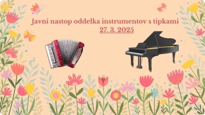 Nastop oddelka instrumentov s tipkami